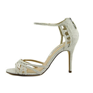 NWT Nina Callie Silver Bliss Glitter Sandals